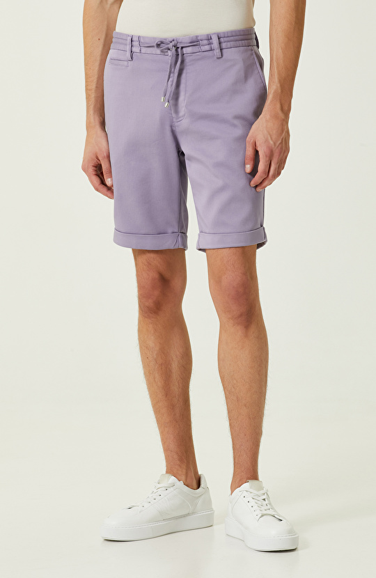 Lila Duble Paça Şort