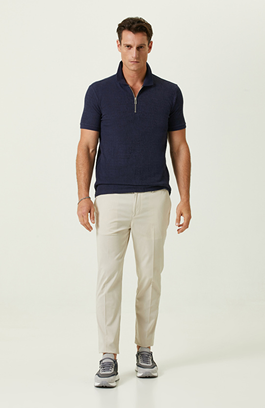 Lacivert Polo Yaka T-Shirt