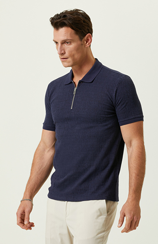 Lacivert Polo Yaka T-Shirt