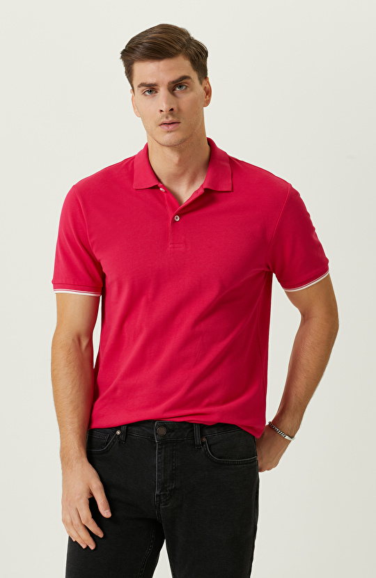 Fuşya Polo Yaka T-Shirt Fuşya Polo Yaka T-Shirt