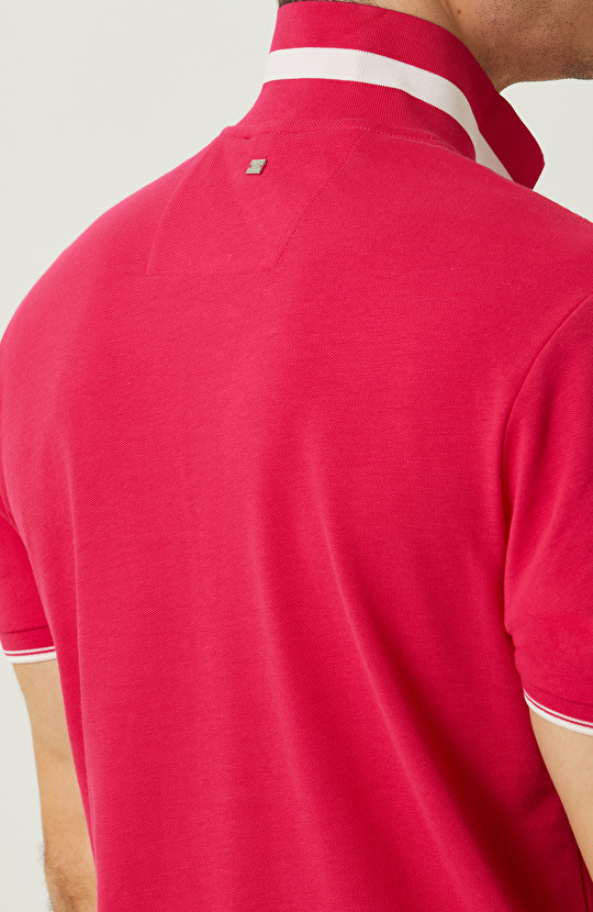 Fuşya Polo Yaka T-Shirt