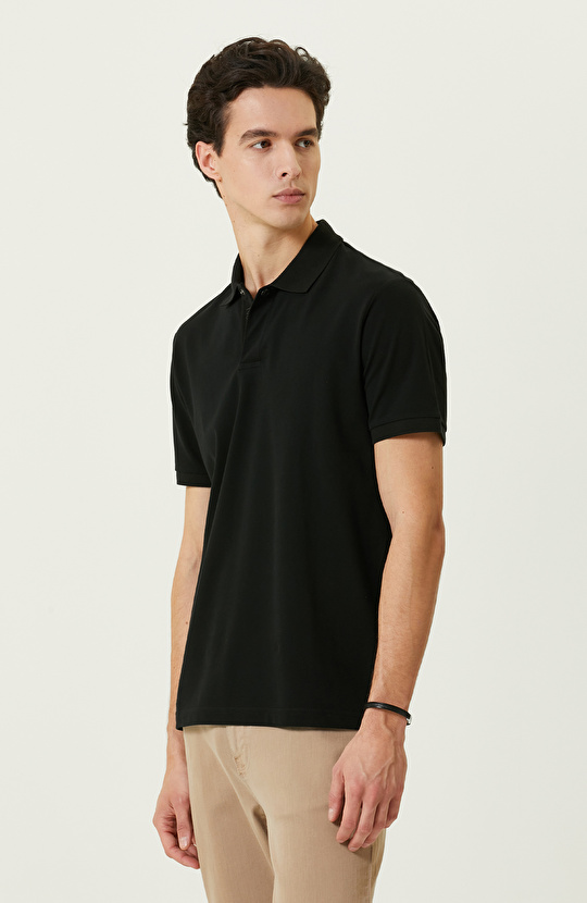 Siyah Polo Yaka T-Shirt