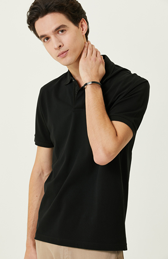 Siyah Polo Yaka T-Shirt