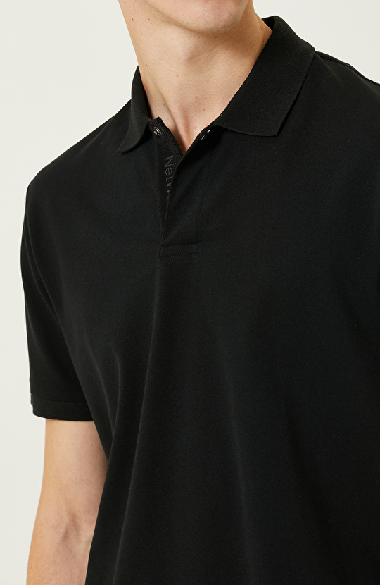 Siyah Polo Yaka T-Shirt