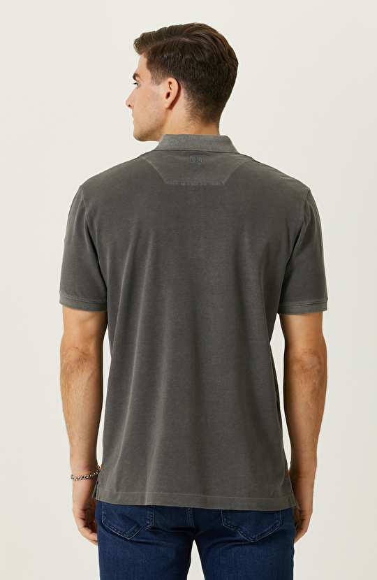 Antrasit Polo Yaka T-Shirt