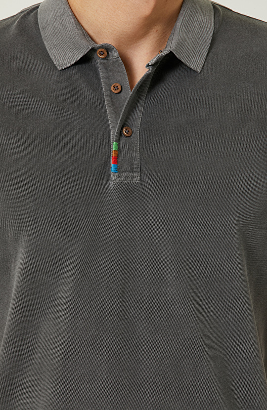 Antrasit Polo Yaka T-Shirt