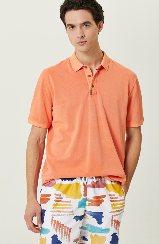 Turuncu Polo Yaka T-Shirt