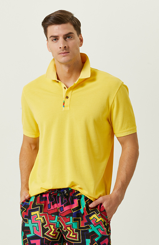 Sarı Polo Yaka T-Shirt