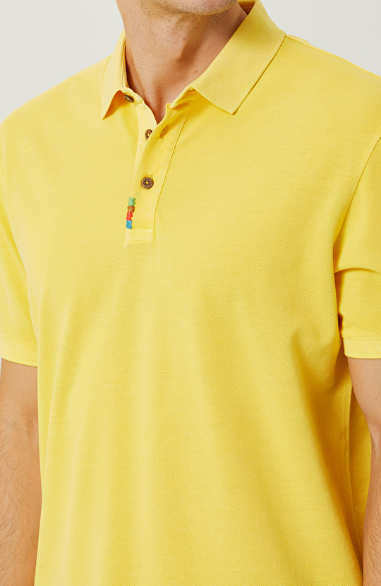 Sarı Polo Yaka T-Shirt
