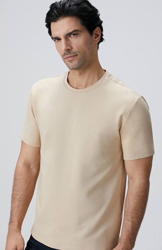 N-Tech Bej Basic T-shirt N-Tech Bej Basic T-shirt
