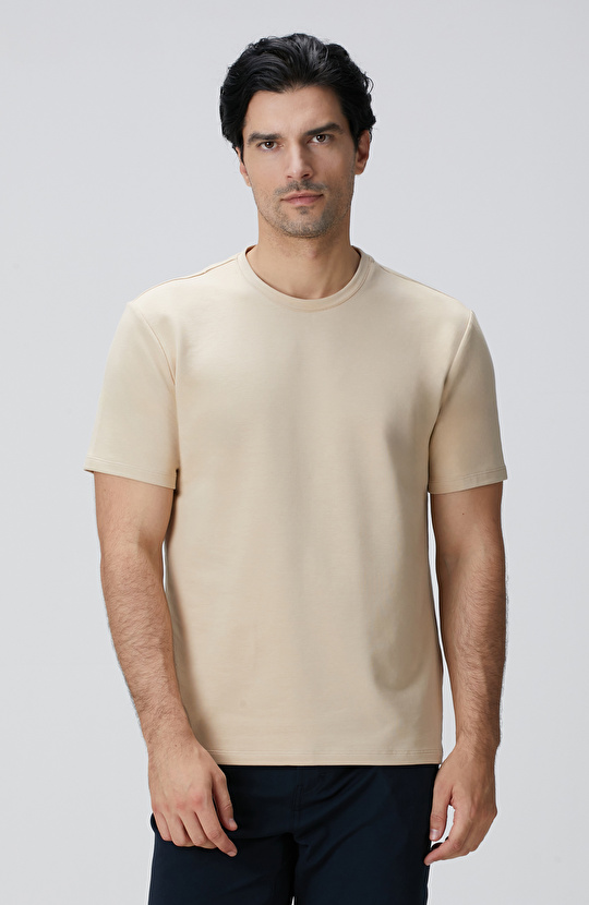 N-Tech Bej Basic T-shirt
