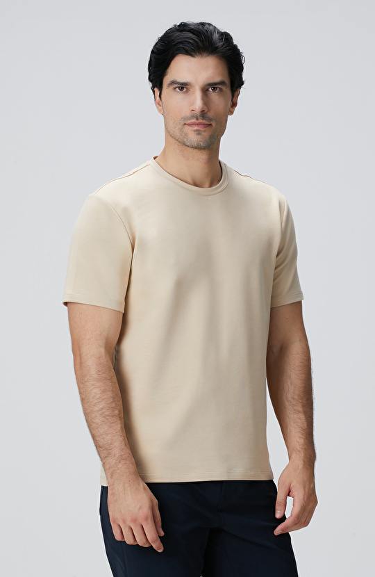 N-Tech Bej Basic T-shirt