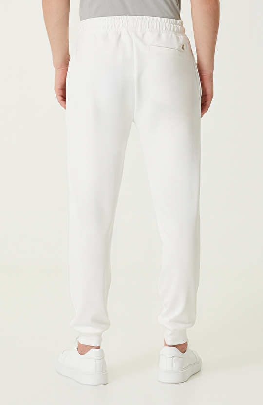 N-Tech Kırık Beyaz Beli Kordonlu Eşofman Altı