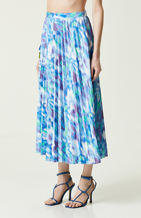 Mavi Desenli Mid Boy Etek