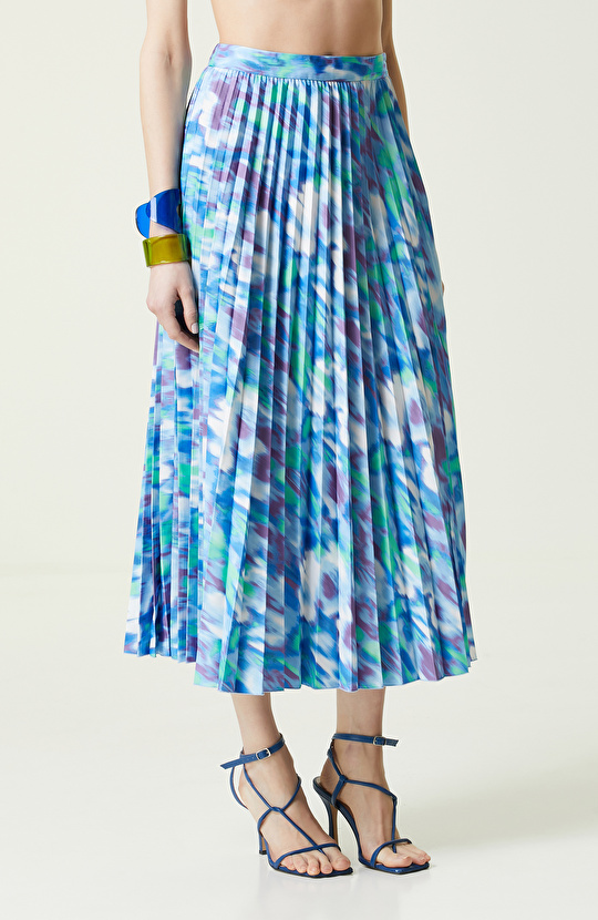 Mavi Desenli Mid Boy Etek