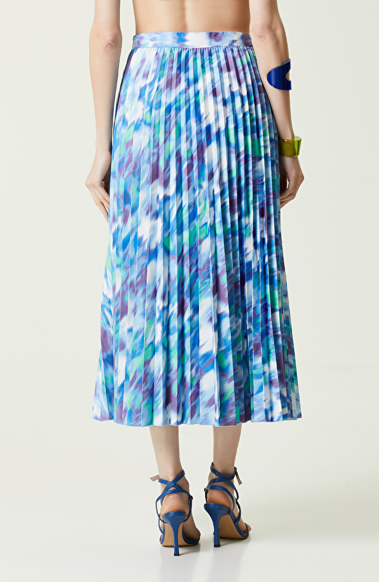 Mavi Desenli Mid Boy Etek