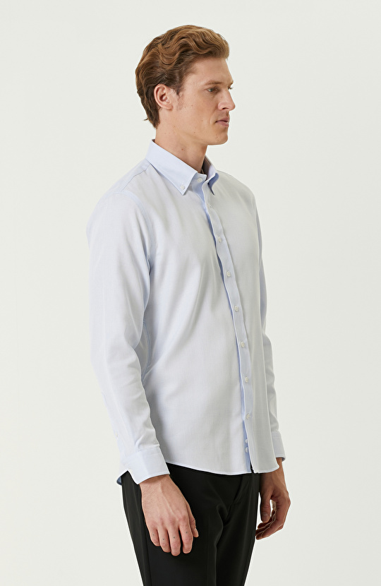 Açık Mavi Non-Iron Gömlek