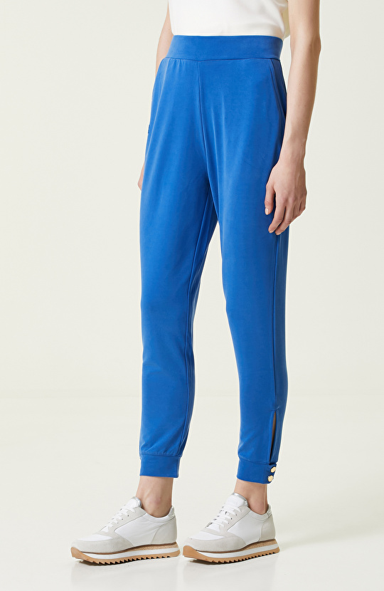 Saks Mavisi Lastik Paça Penye Eşofman