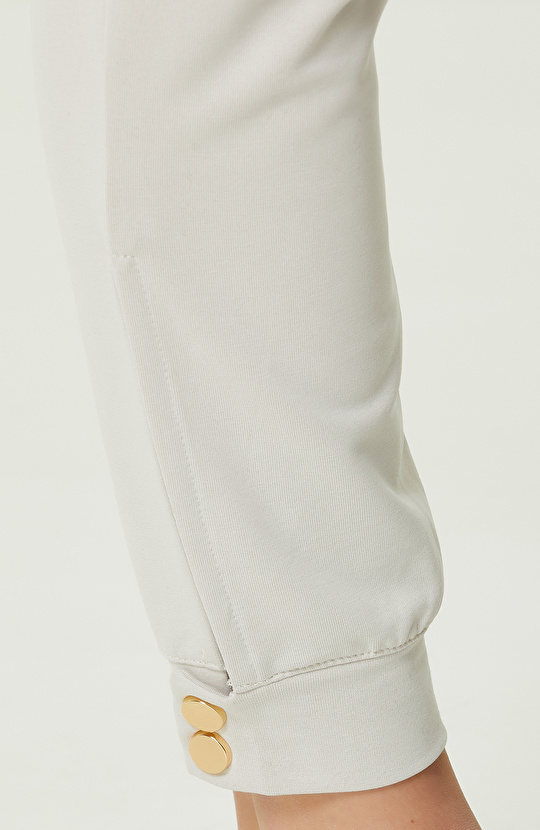 Taş Rengi Lastikli Eşofman Altı