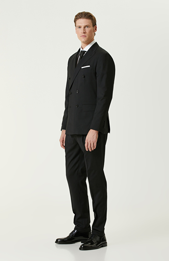 Beyaz Balıksırtı Desenli Non-Iron Gömlek