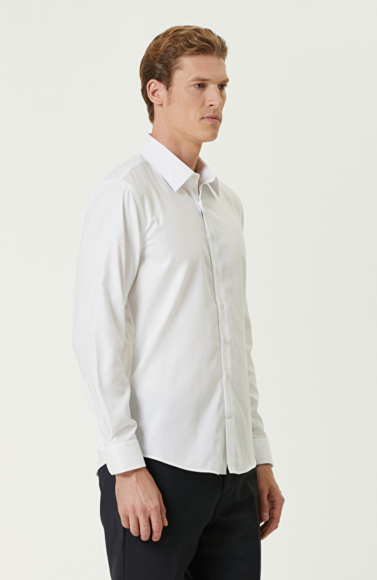 Beyaz Non-Iron Gömlek