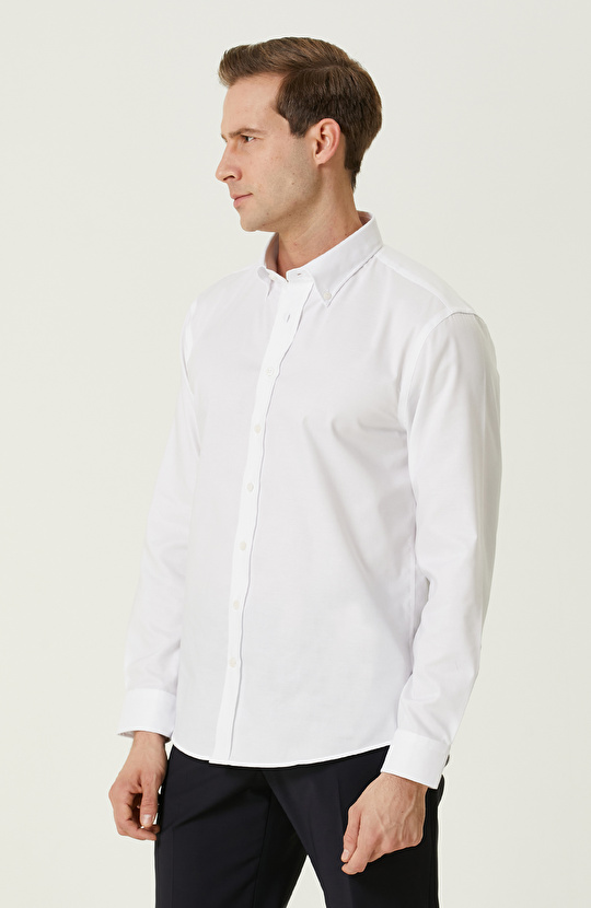 Beyaz Non-Iron Oxford Gömlek