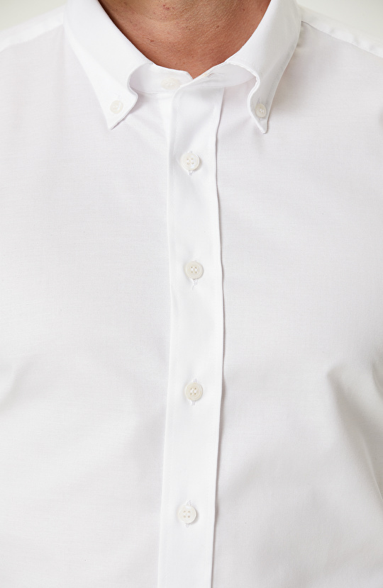 Beyaz Non-Iron Oxford Gömlek