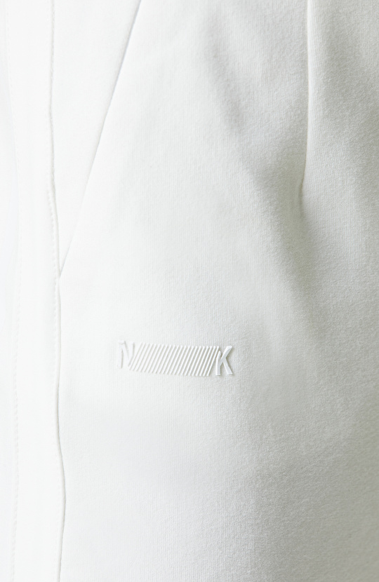 N-Tech Ekru Düz Paça Yan Cep Fermuarlı Eşofman Altı