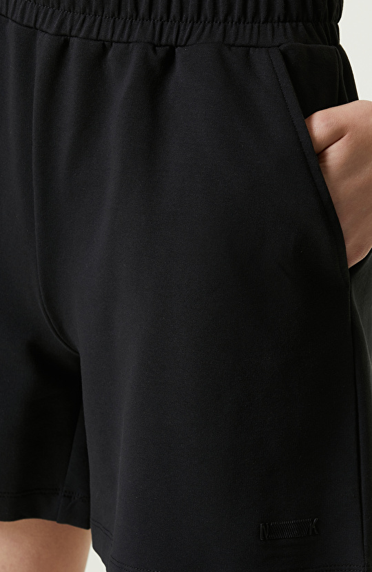 N-Tech Siyah Penye Şort
