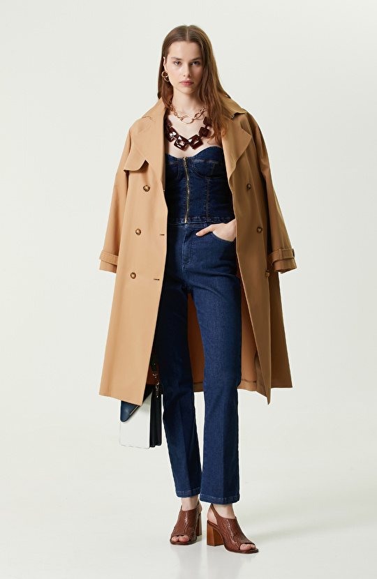 Koyu İndigo Mavi Denim Pantolon