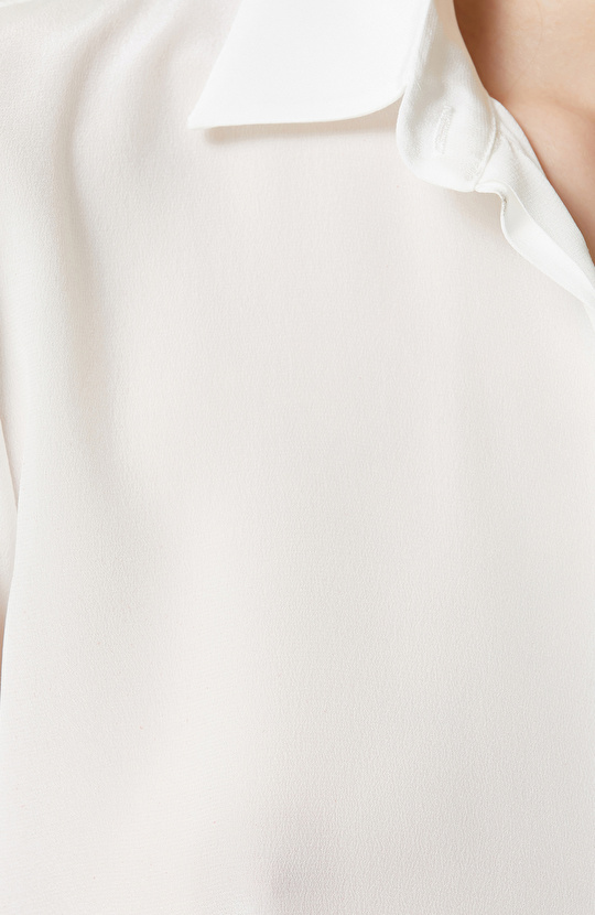 Limited Ekru İpek Gömlek