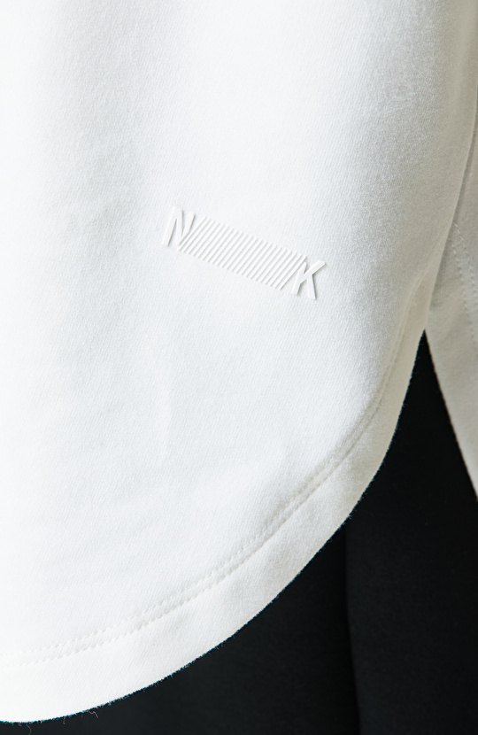 N-Tech Ekru Kapüşonlu Sweatshirt