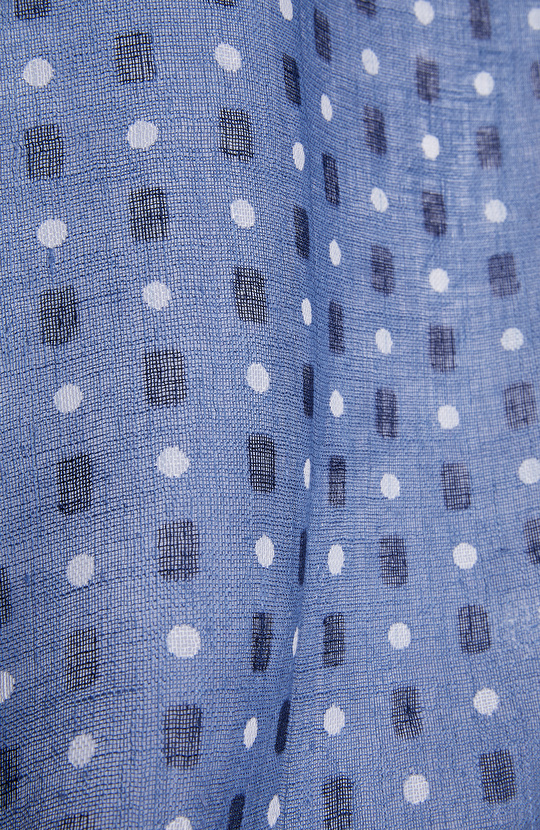 İndigo Erkek Keten Şal