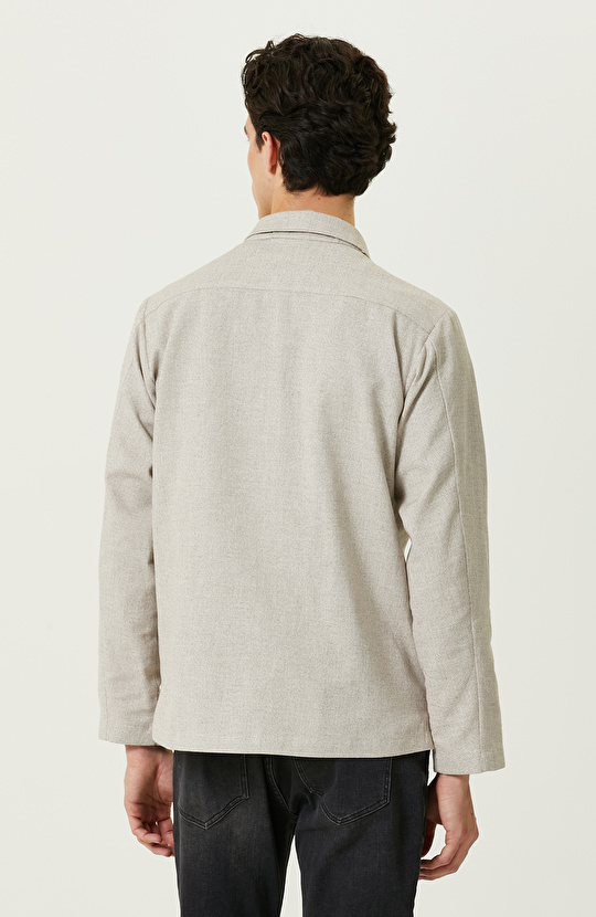 Bej Jakarlı Blazer Ceket