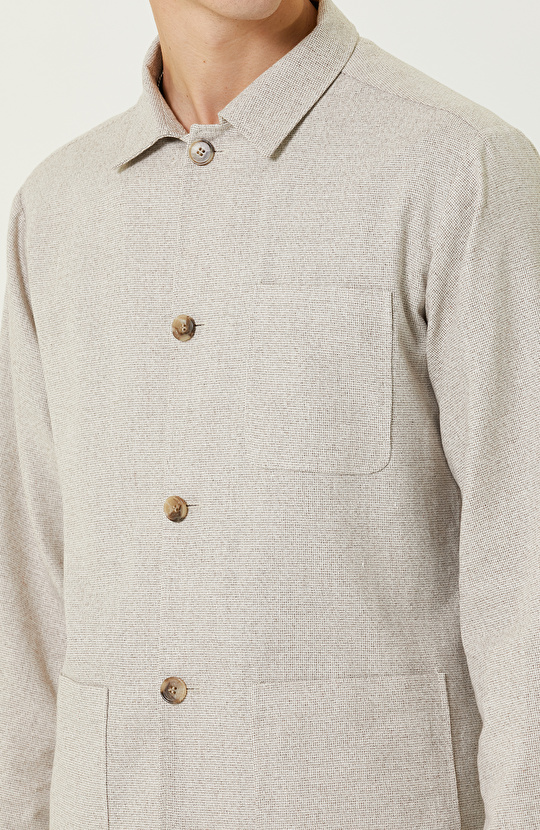 Bej Jakarlı Blazer Ceket