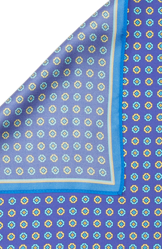 Lacivert İpek Poşet Mendil