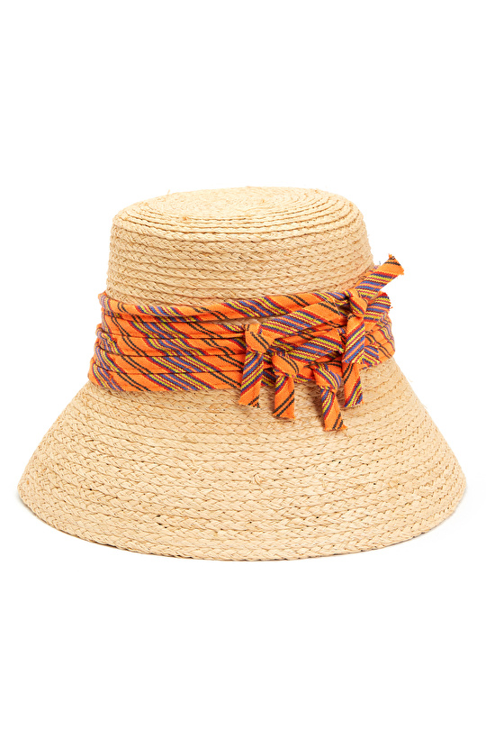 Bej Kadın Hasır Şapka