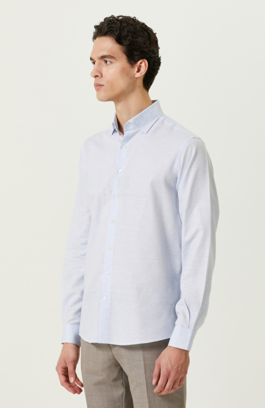 Mavi Desenli Gömlek