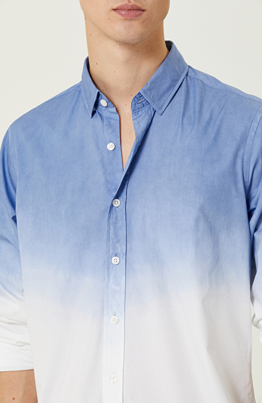 Saks Uzun Kollu Gömlek