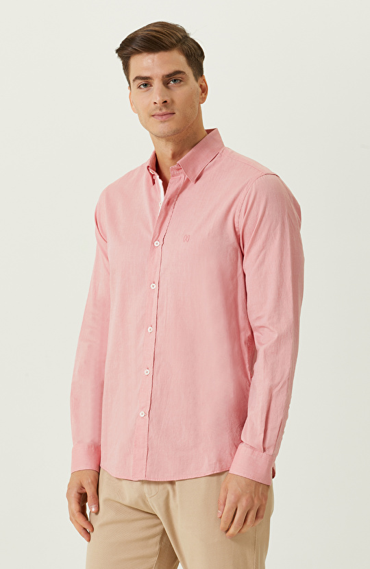 Pembe Uzun Kollu Gömlek