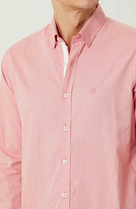 Pembe Uzun Kollu Gömlek