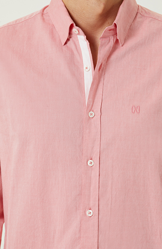 Pembe Uzun Kollu Gömlek