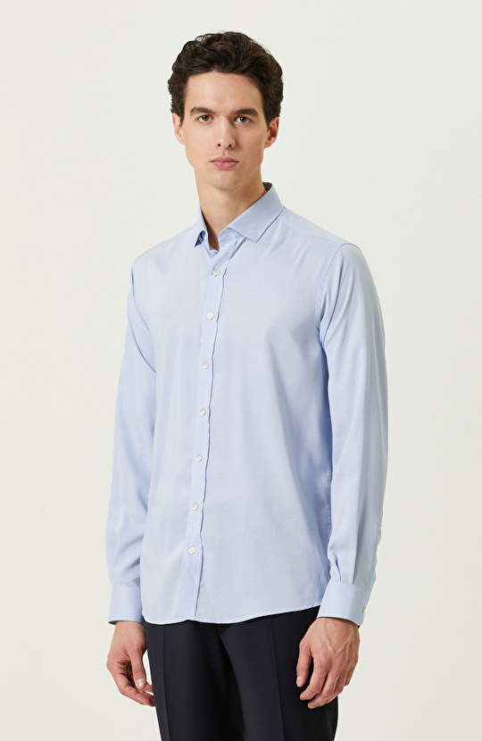 Mavi Desenli Gömlek