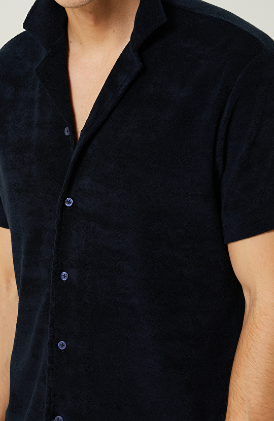 Lacivert Kısa Kollu Gömlek