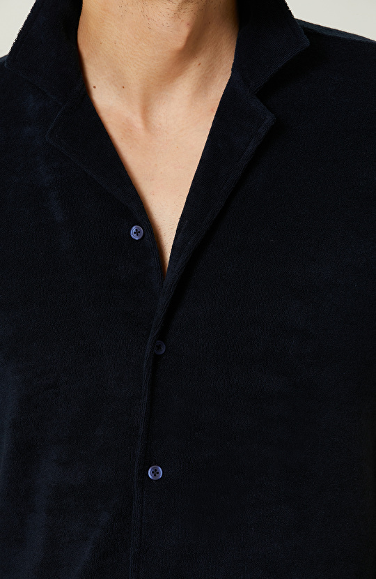 Lacivert Kısa Kollu Gömlek