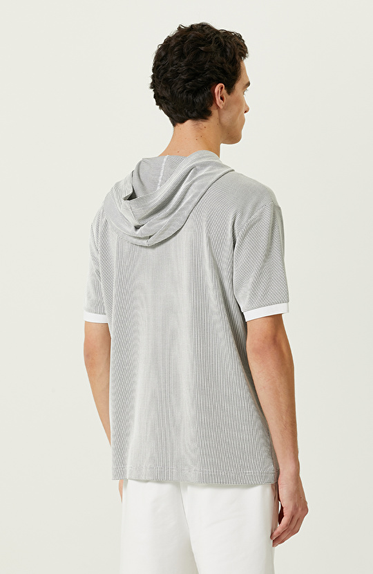 Siyah Beyaz Desenli  Gömlek