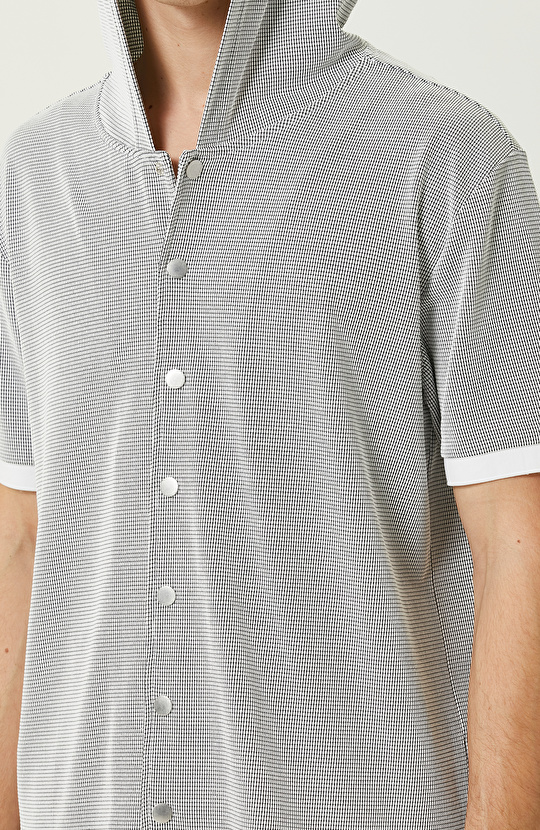 Siyah Beyaz Desenli  Gömlek