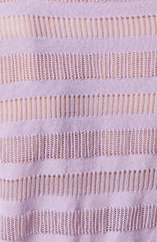 Lila Ajurlu Kısa Kollu Kazak