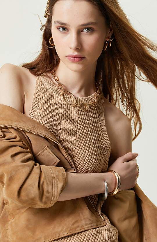 Bej Ajurlu Kolsuz Kazak