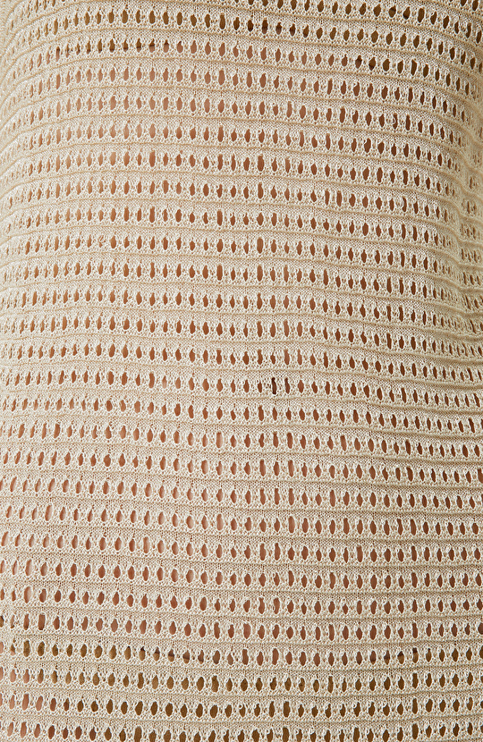 Bej Bisiklet Yaka Kolsuz Plaj Elbisesi